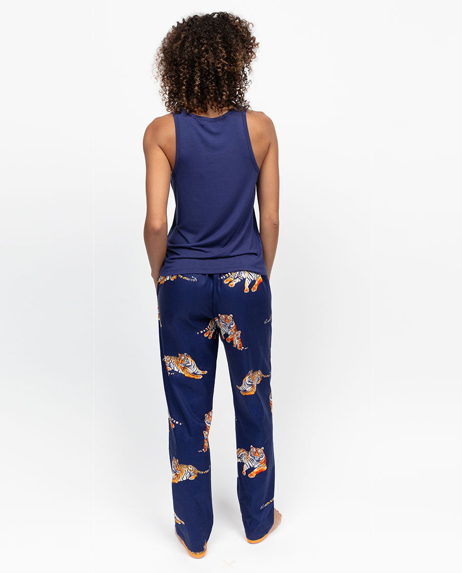 Indigo Womens Tiger Print Pyjama Bottoms