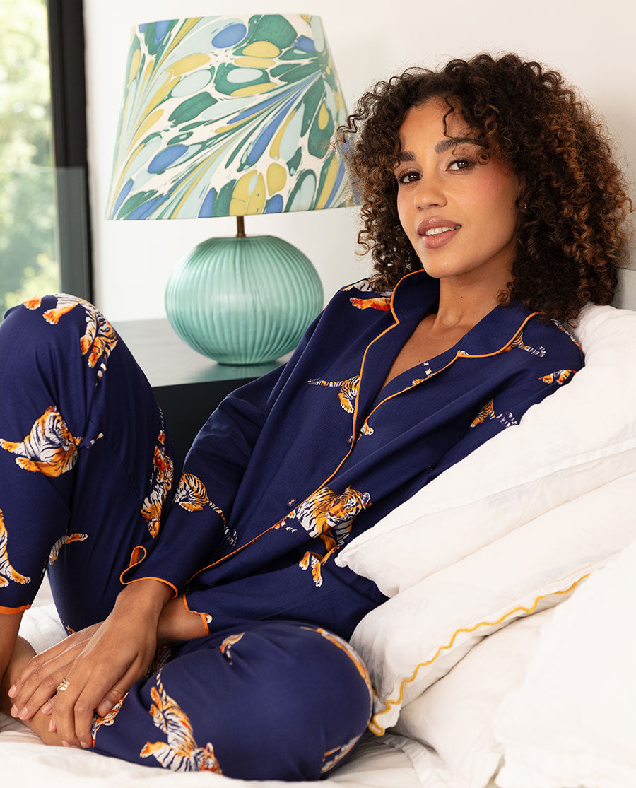 Indigo Womens Tiger Print Pyjama Bottoms