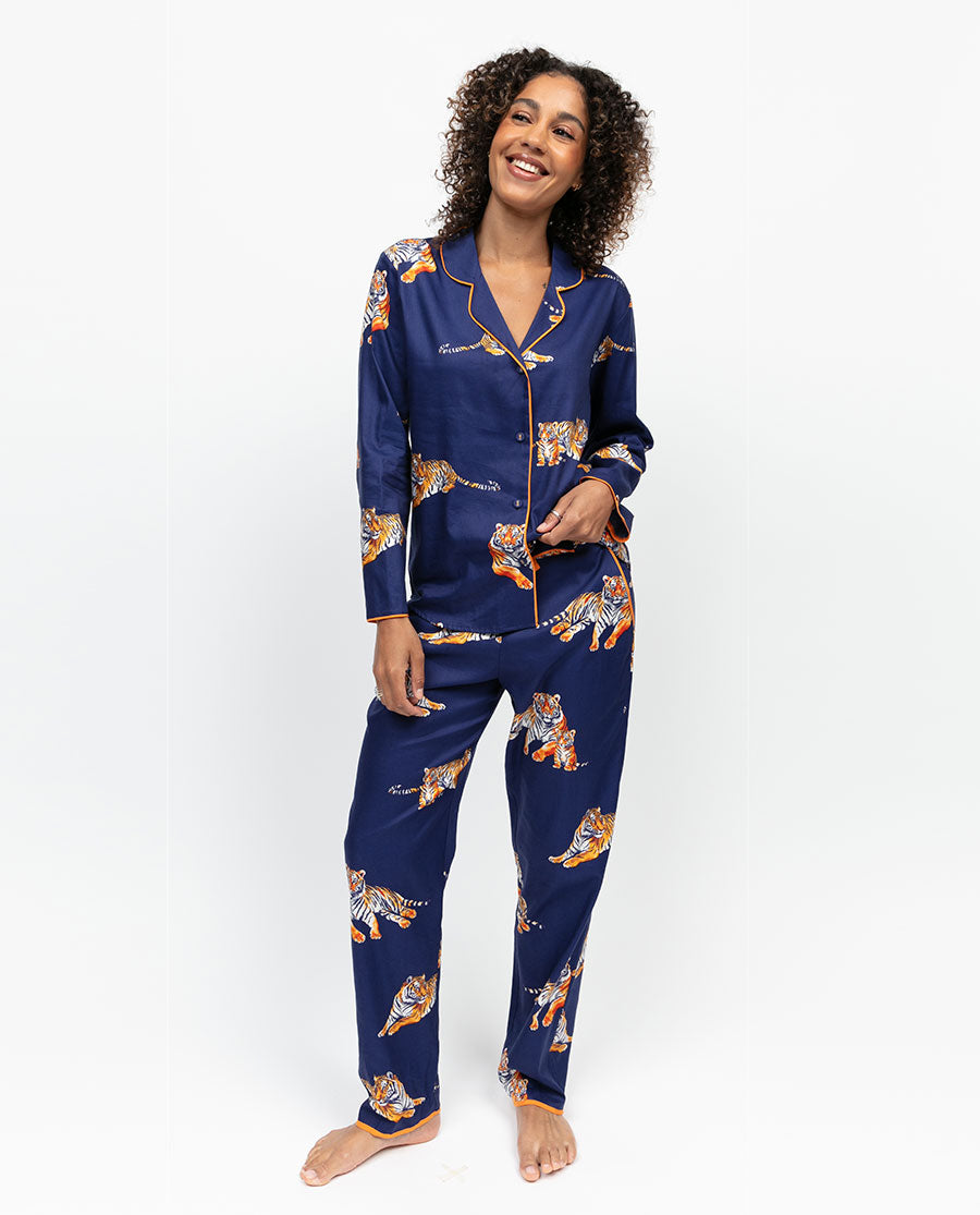 Indigo Womens Tiger Print Pyjama Bottoms