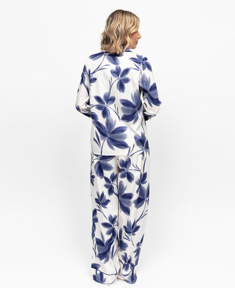 Indigo Womens Floral Print Wide Leg Pyjama Set