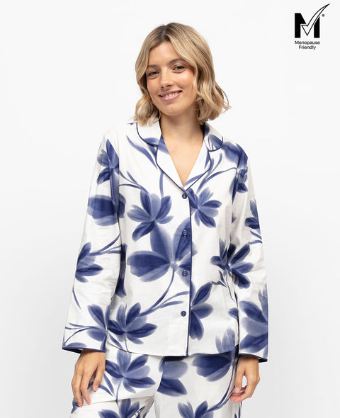 Indigo Womens Floral Print Pyjama Top