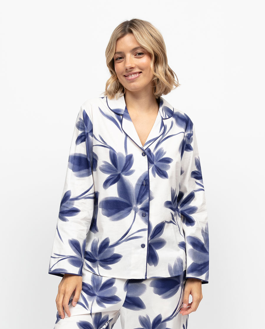 Indigo Womens Floral Print Pyjama Top