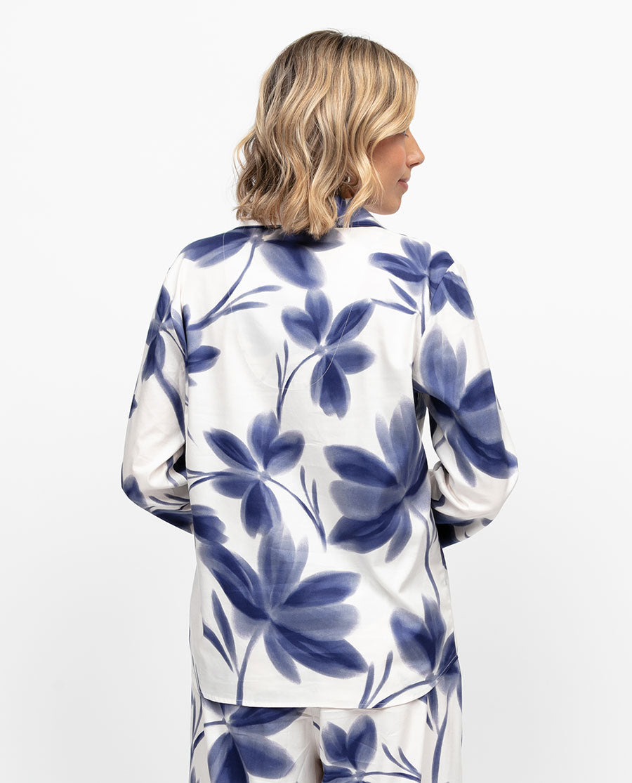 Indigo Womens Floral Print Pyjama Top