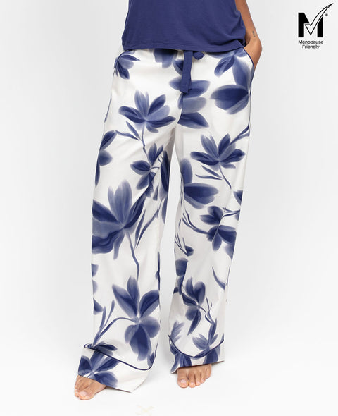 Indigo Womens Floral Print Wide Leg Pyjama Bottoms