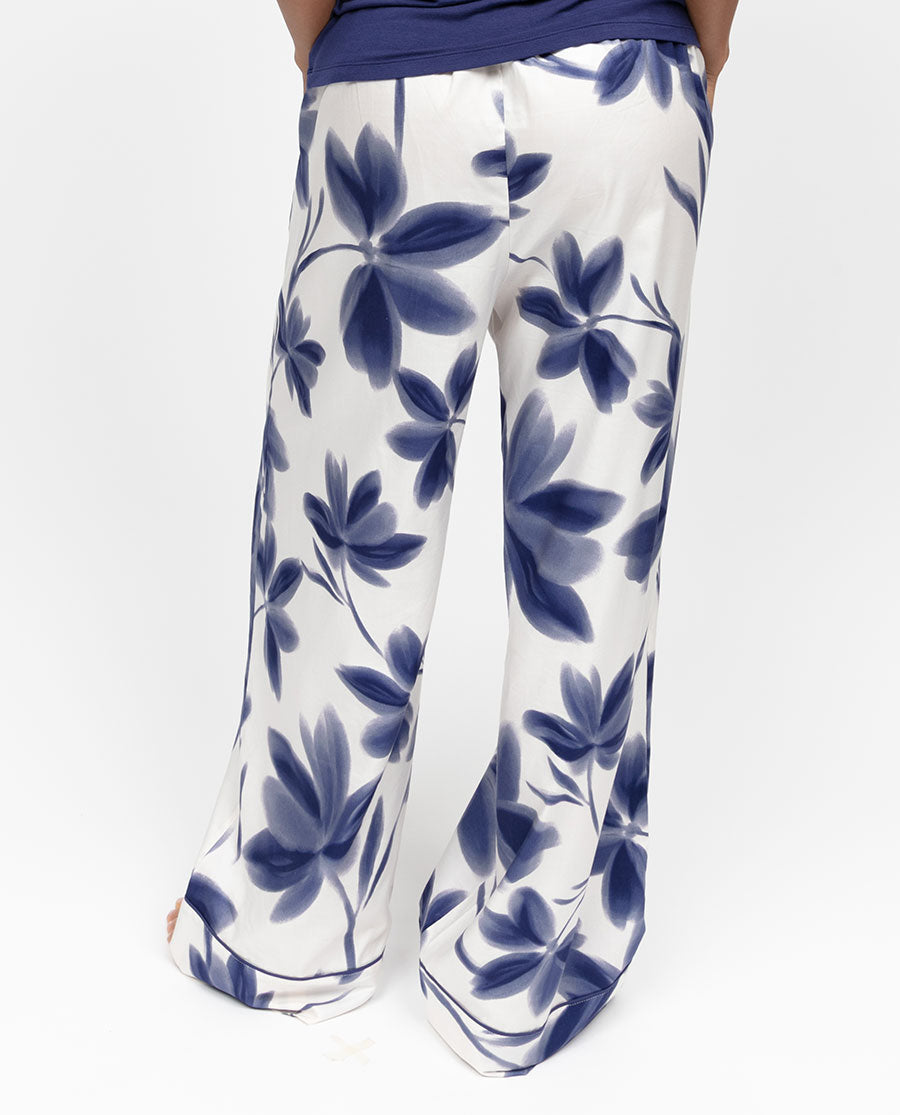 Indigo Womens Floral Print Wide Leg Pyjama Bottoms