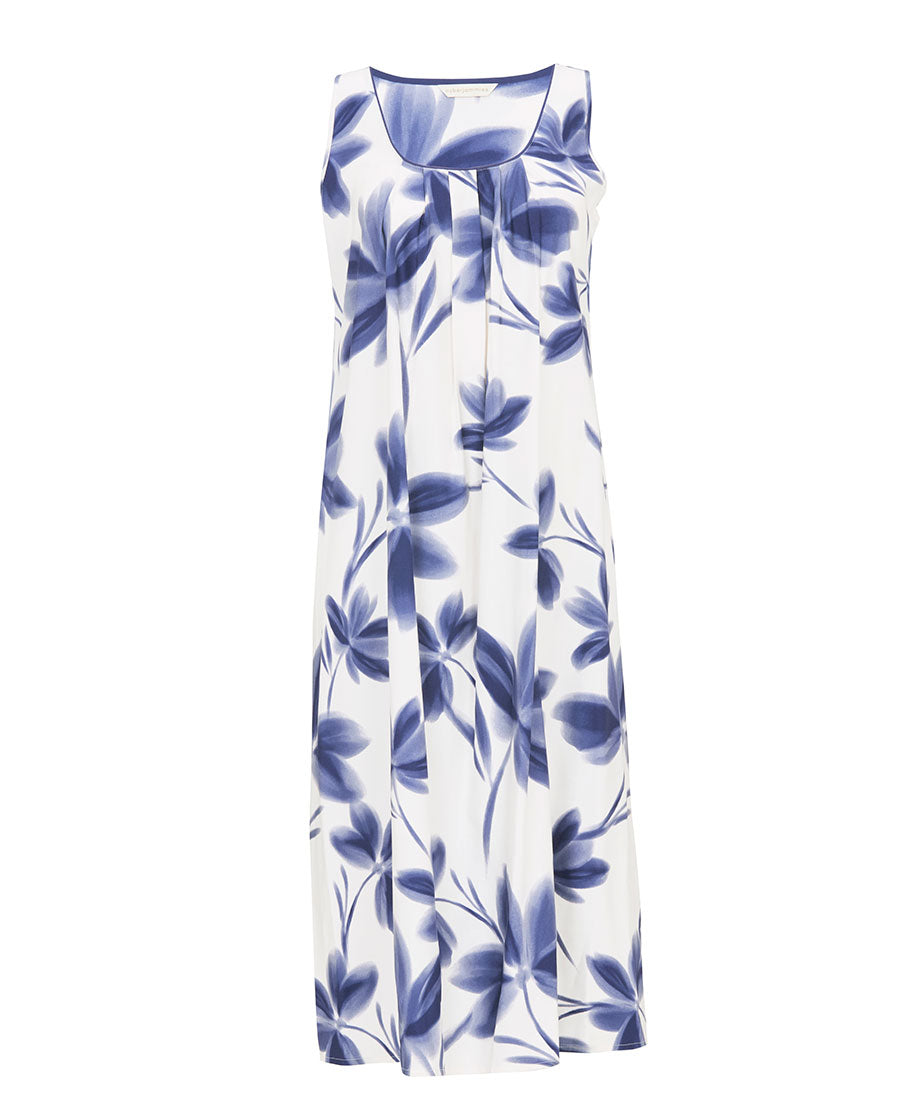 Indigo Womens Floral Print Long Nightdress