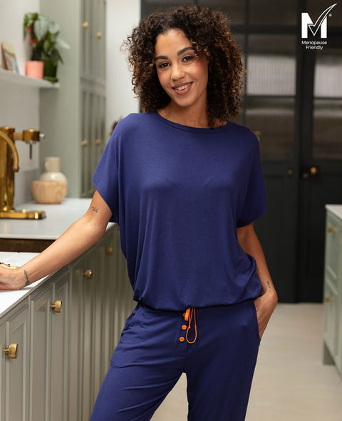 Indigo Slouch Jersey Pyjama Set
