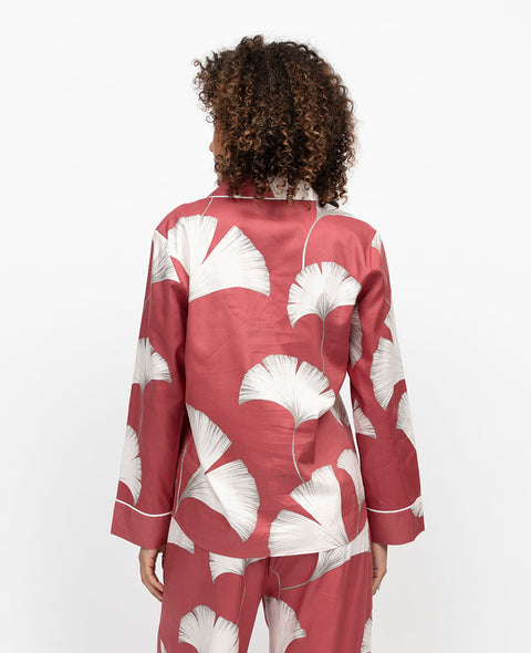 Josie Womens Leaf Print Pyjama Top