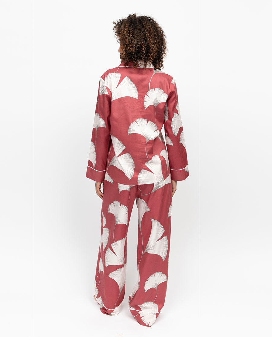 Josie Womens Leaf Print Pyjama Top