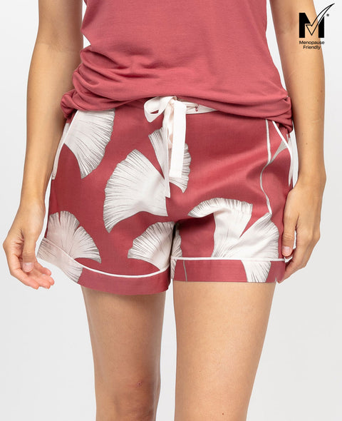 Josie Womens Leaf Print Shorts