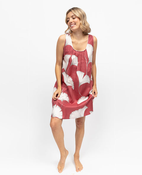 Josie Womens Leaf Print Short Nightdress