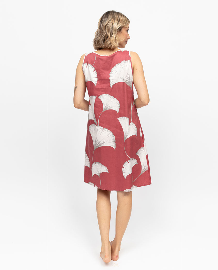 Josie Womens Leaf Print Short Nightdress
