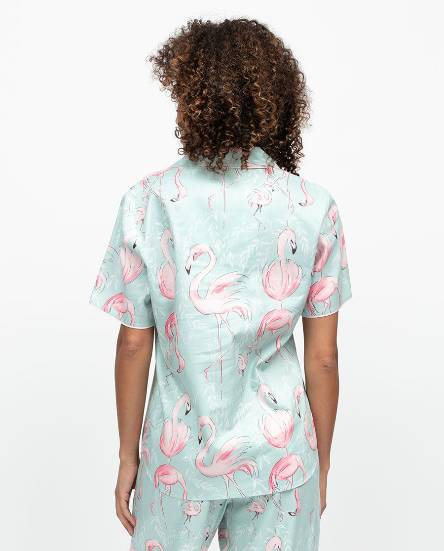 Francesca Womens Flamingo Print Pyjama Top