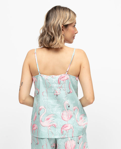 Francesca Womens Flamingo Print Cami