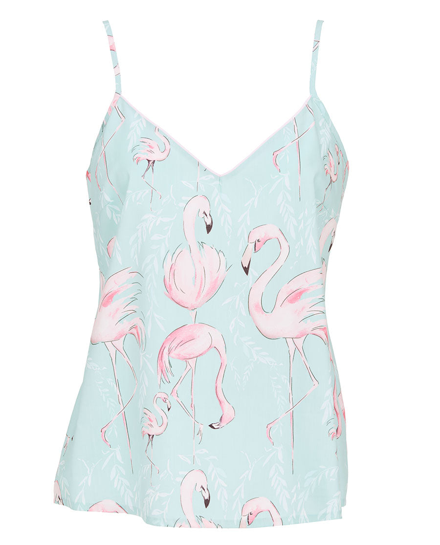 Francesca Womens Flamingo Print Cami