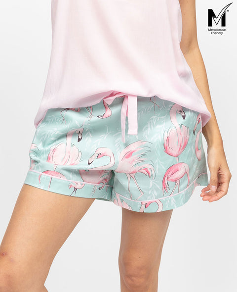 Francesca Womens Flamingo Print Shorts