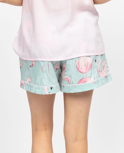 Francesca Womens Flamingo Print Shorts
