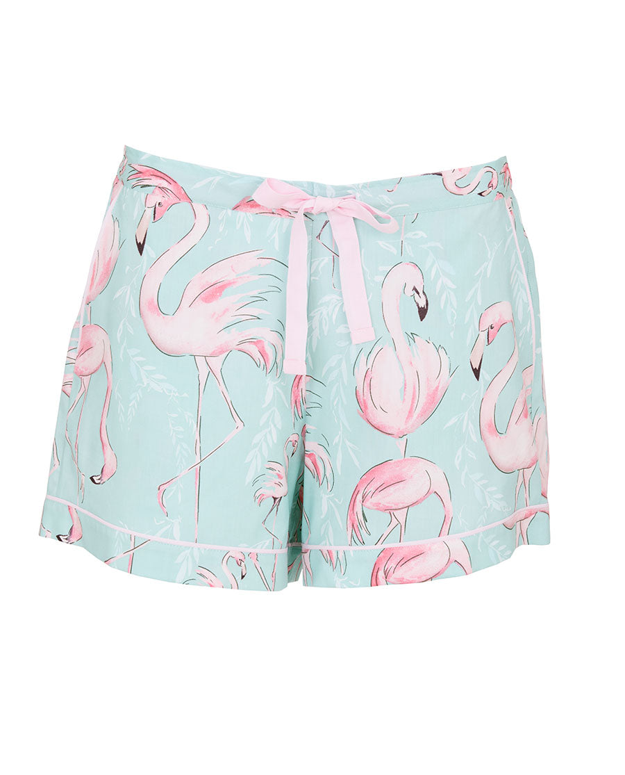 Francesca Womens Flamingo Print Shorts