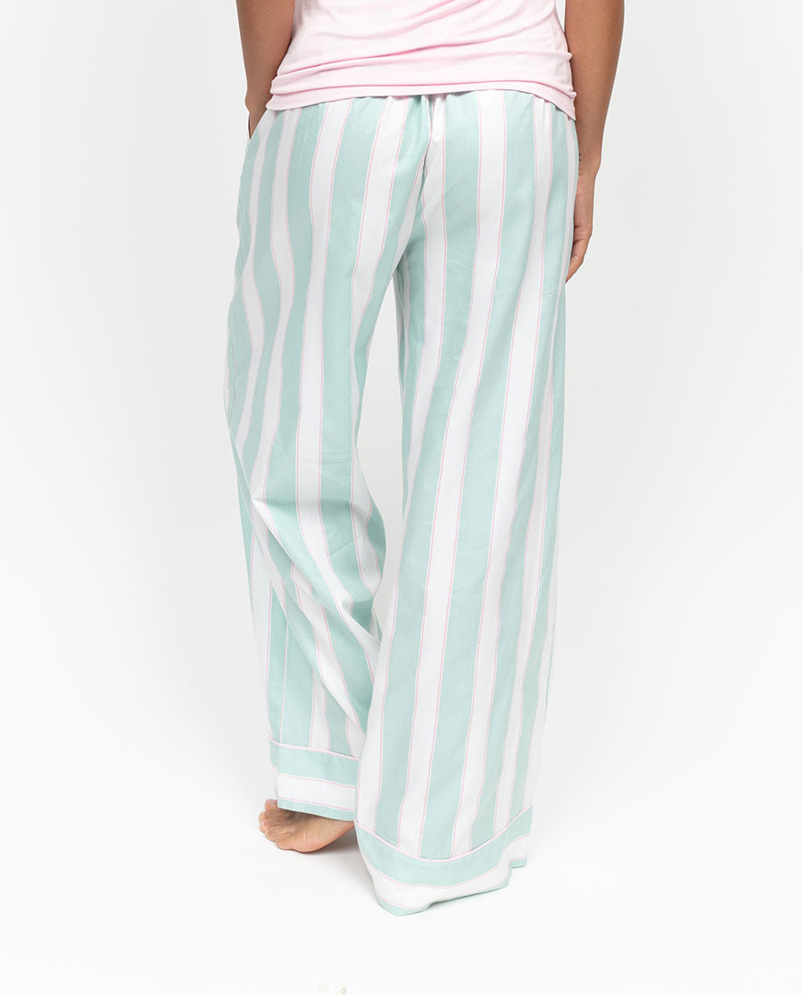 Francesca Womens Printed Stripe Wide Leg Pyjama Bottoms