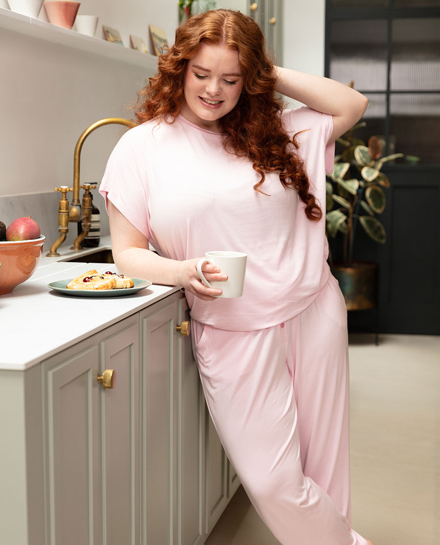 Francesca Womens Slouch Jersey Pyjama Set