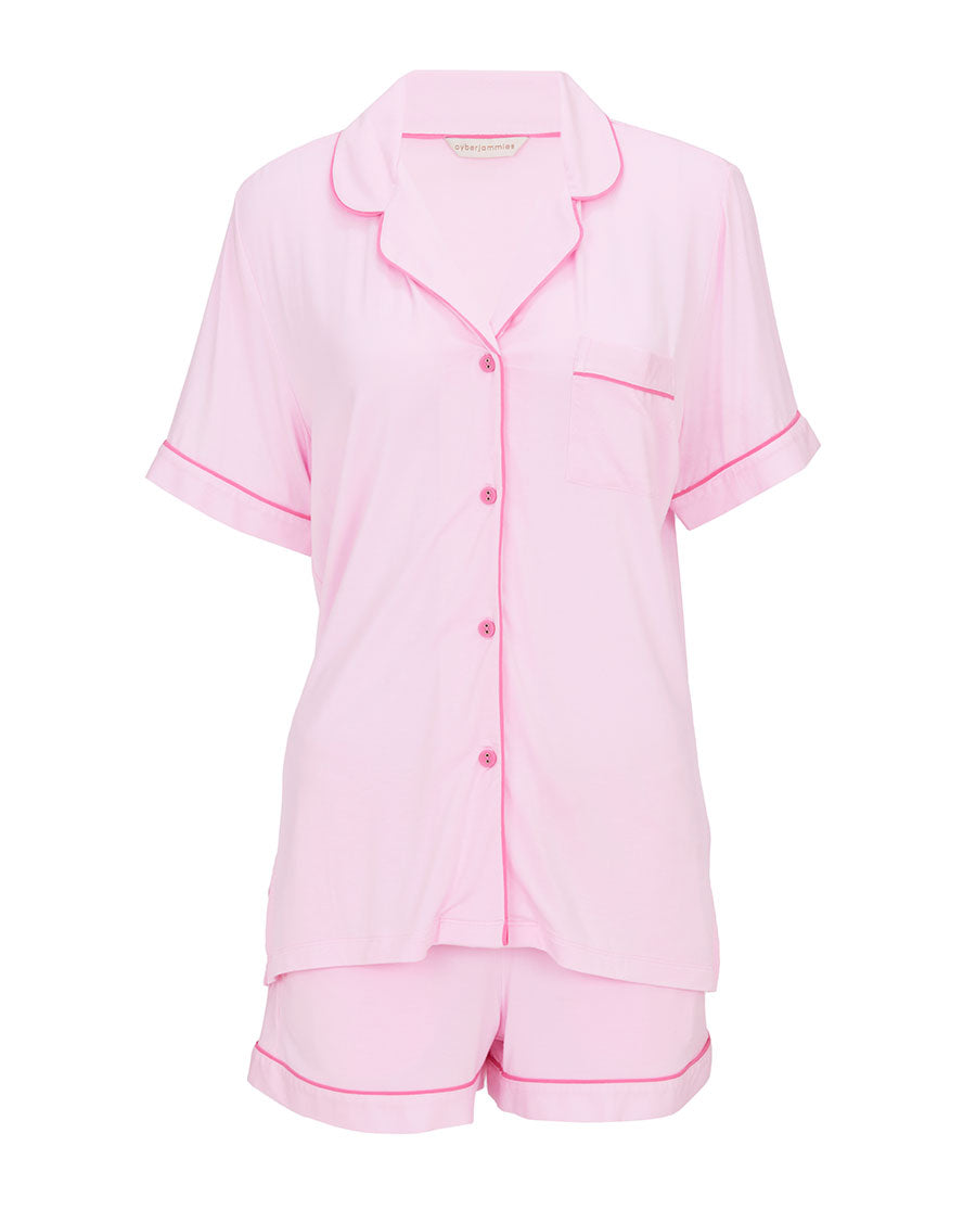 Francesca Womens Revere Jersey Shorty Set