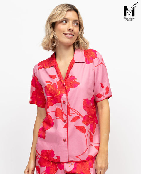 Pippa Womens Floral Print Pyjama Top