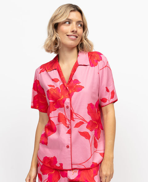 Pippa Womens Floral Print Pyjama Top