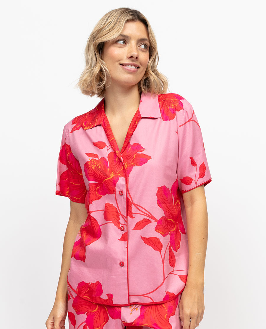 Pippa Womens Floral Print Pyjama Top