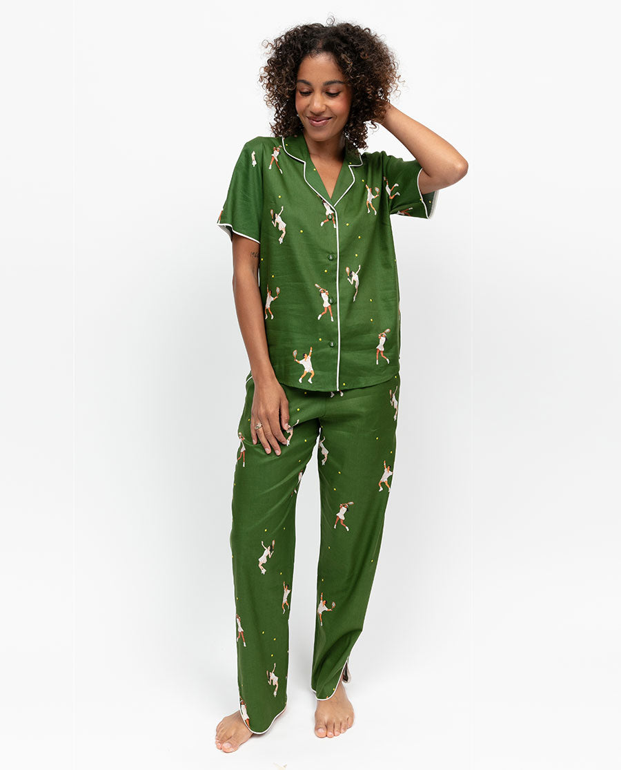 Charlie Womens Tennis Print Pyjama Set