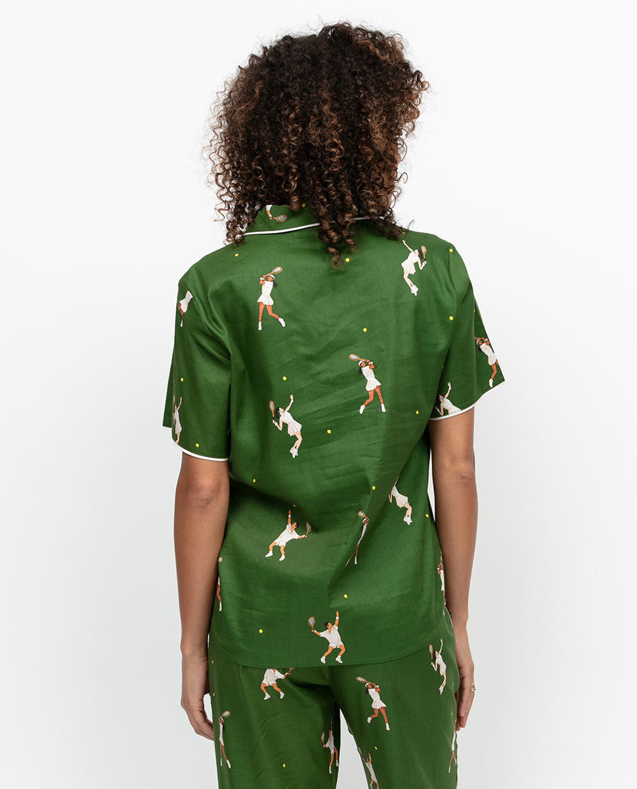 Charlie Womens Tennis Print Pyjama Top