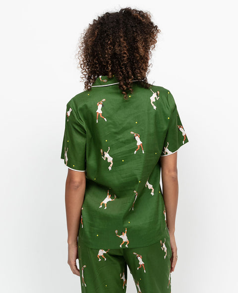 Charlie Womens Tennis Print Pyjama Top