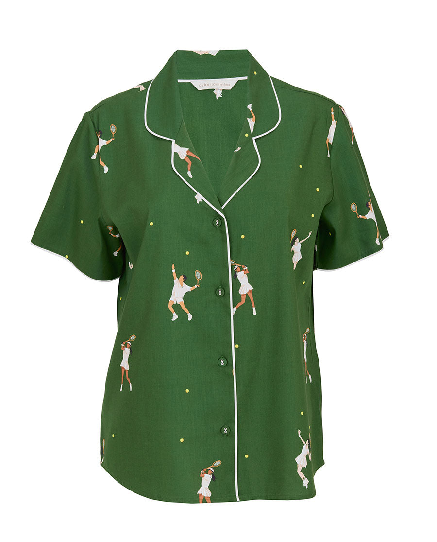 Charlie Womens Tennis Print Pyjama Top