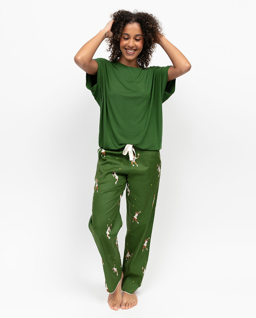 Charlie Womens Tennis Print Pyjama Bottoms