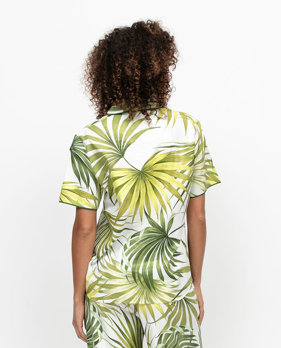Charlie Womens Palm Leaf Print Pyjama Top