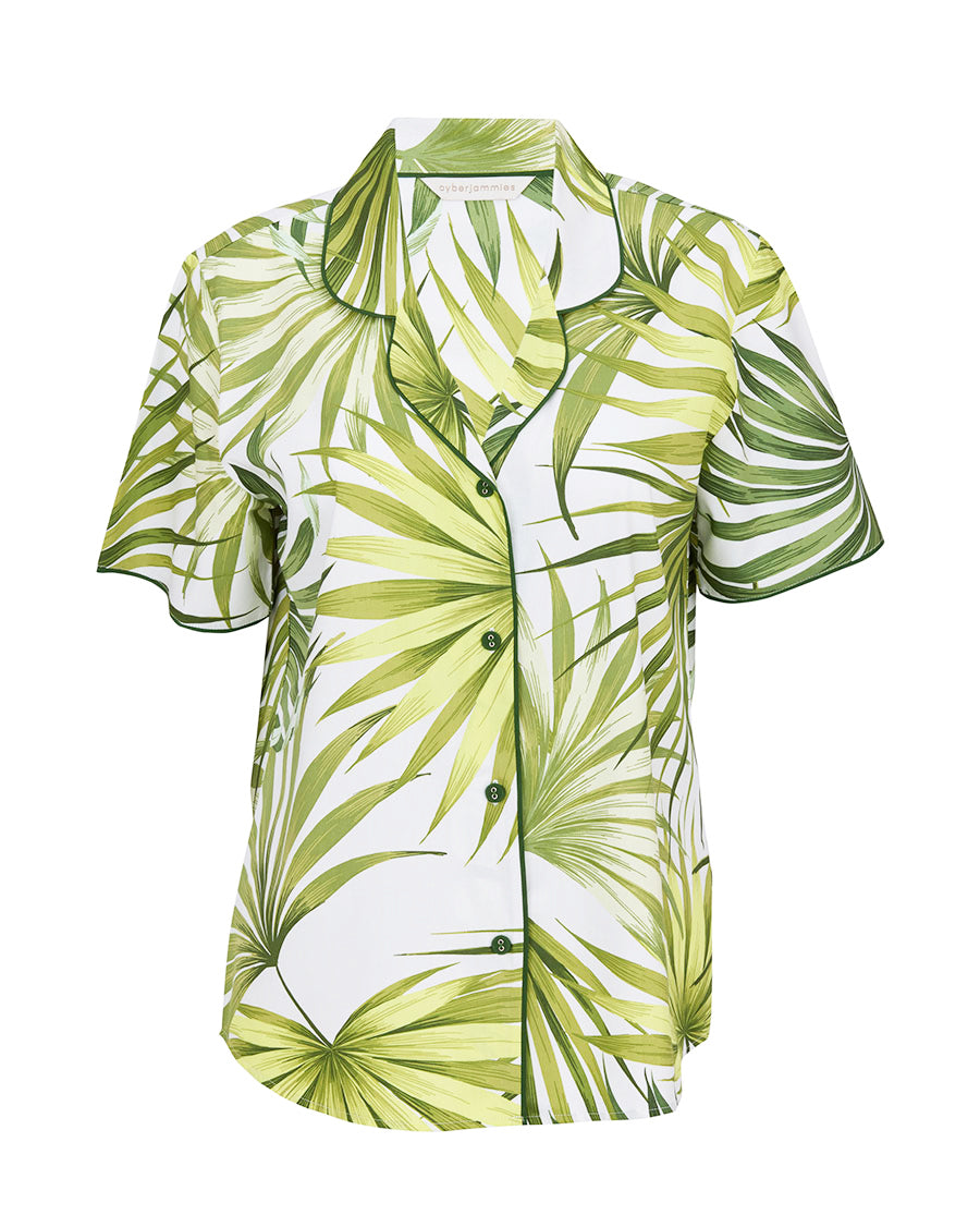 Charlie Womens Palm Leaf Print Pyjama Top