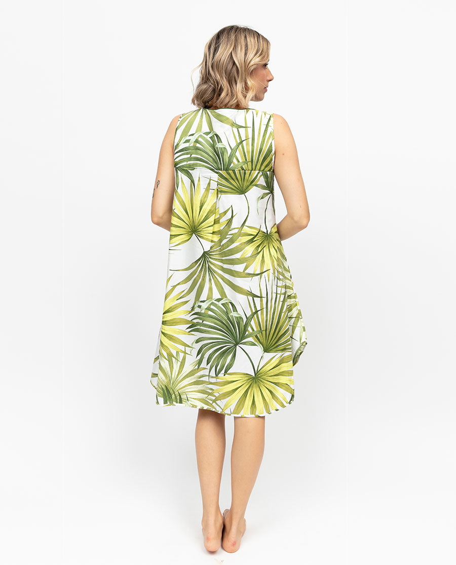 Charlie Womens Palm Leaf Print Swing Nightdress