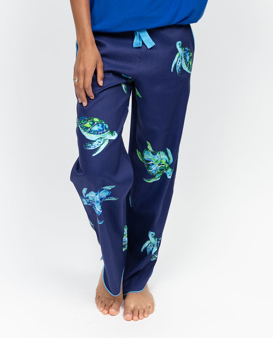 Ashley Womens Turtle Print Pyjama Bottoms