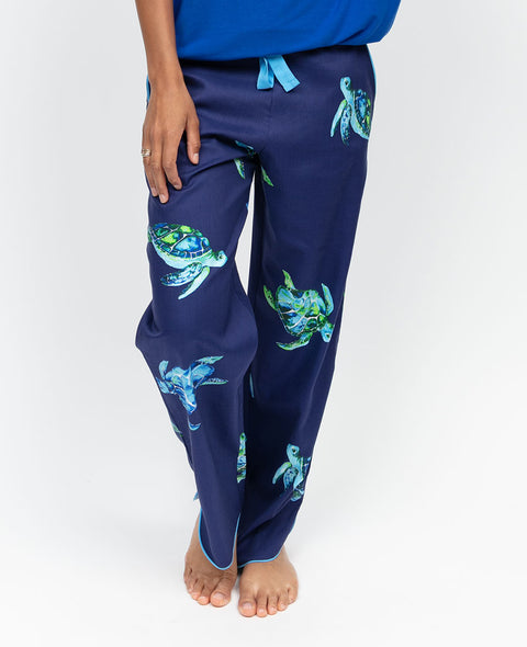 Ashley Womens Turtle Print Pyjama Bottoms