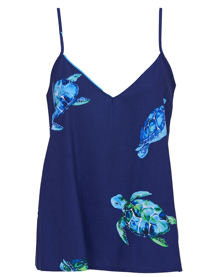 Ashley Womens Turtle Print Cami