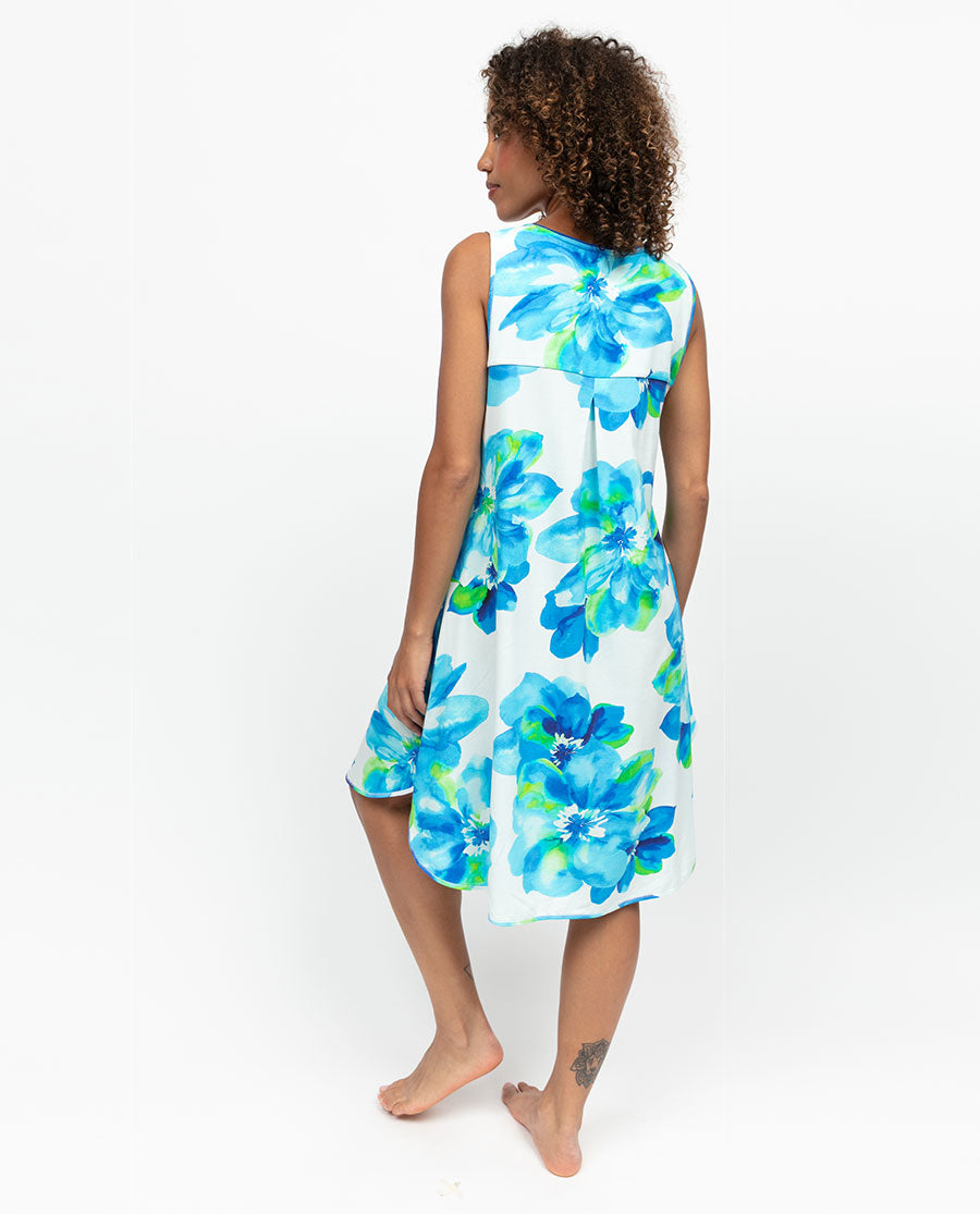 Ashley Womens Floral Printed Jersey Swing Nightdress