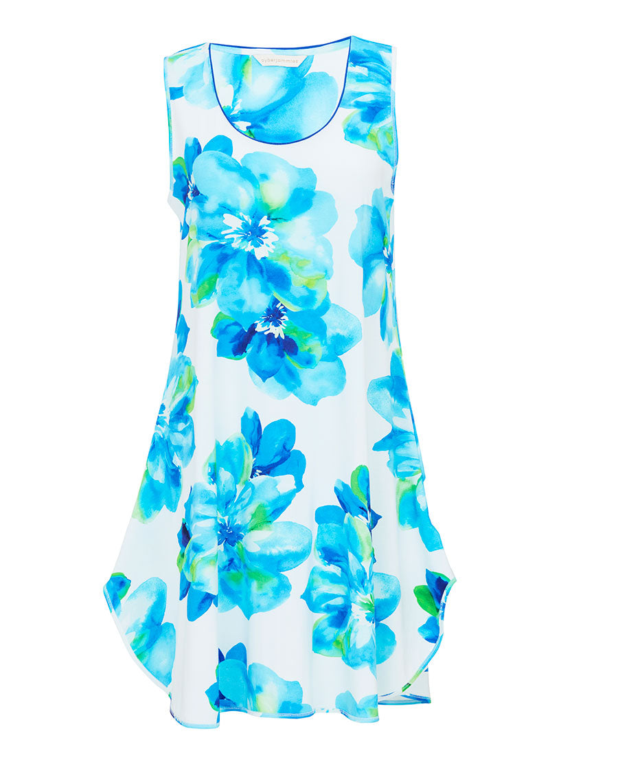 Ashley Womens Floral Printed Jersey Swing Nightdress