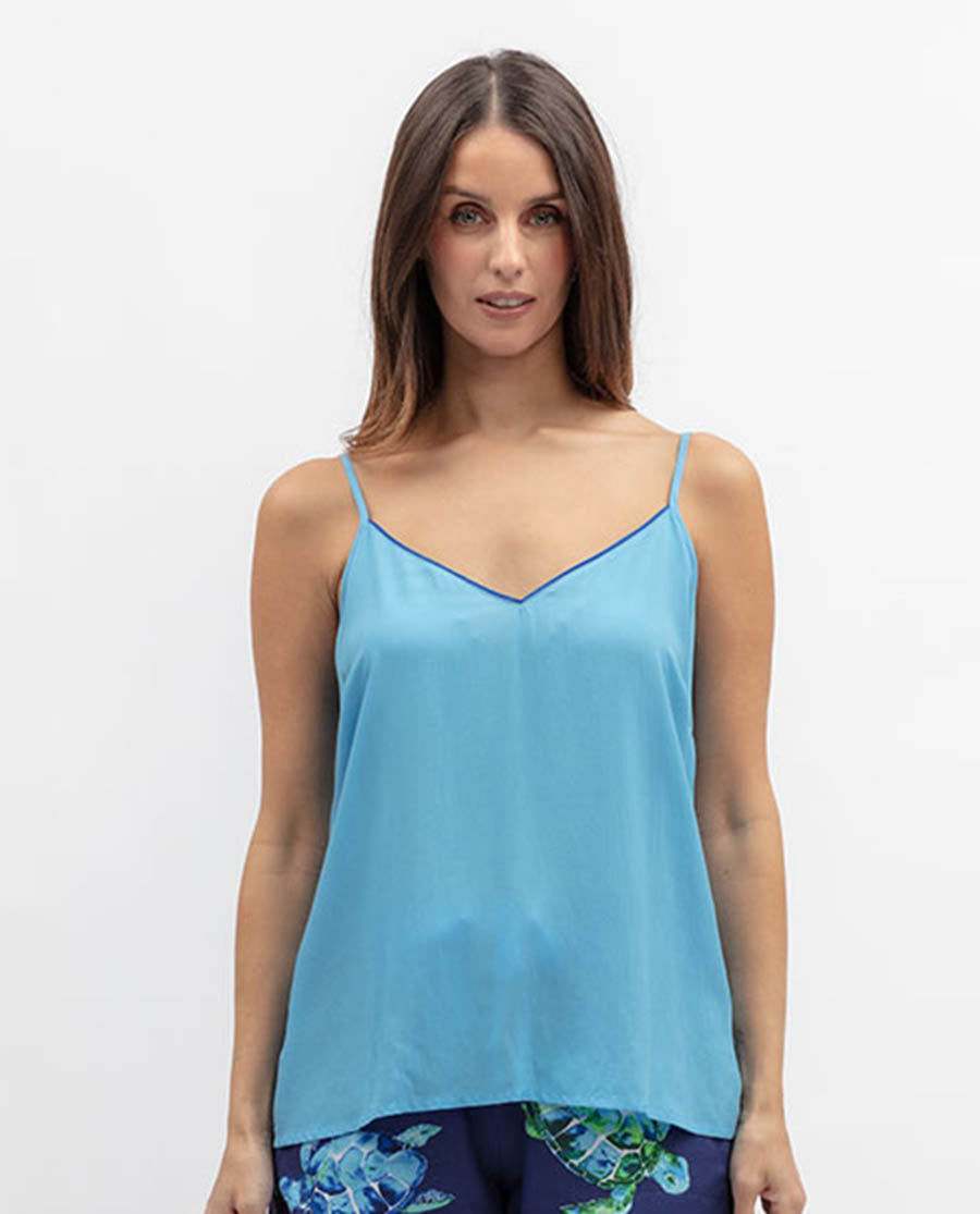 Ashley Womens Light Blue Modal Cami