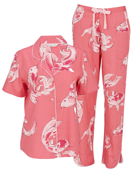 Amelia Womens Koi Fish Print Pyjama Set