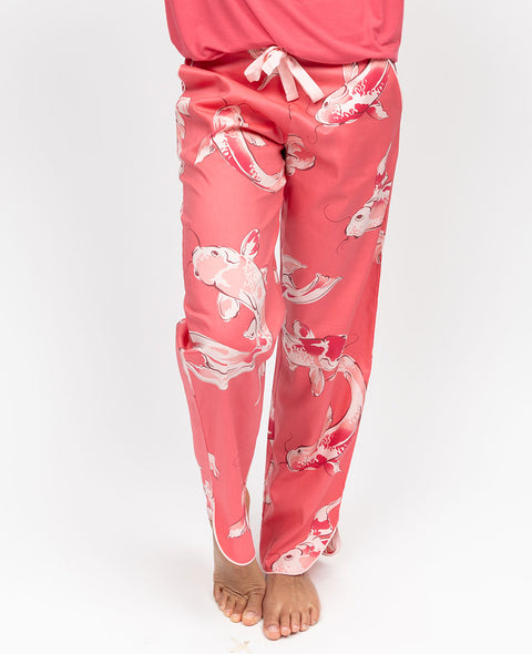 Amelia Womens Koi Fish Print Pyjama Bottoms