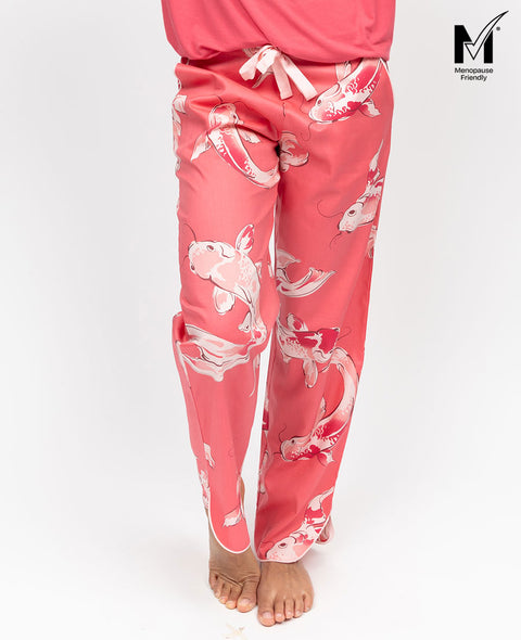 Amelia Womens Koi Fish Print Pyjama Bottoms