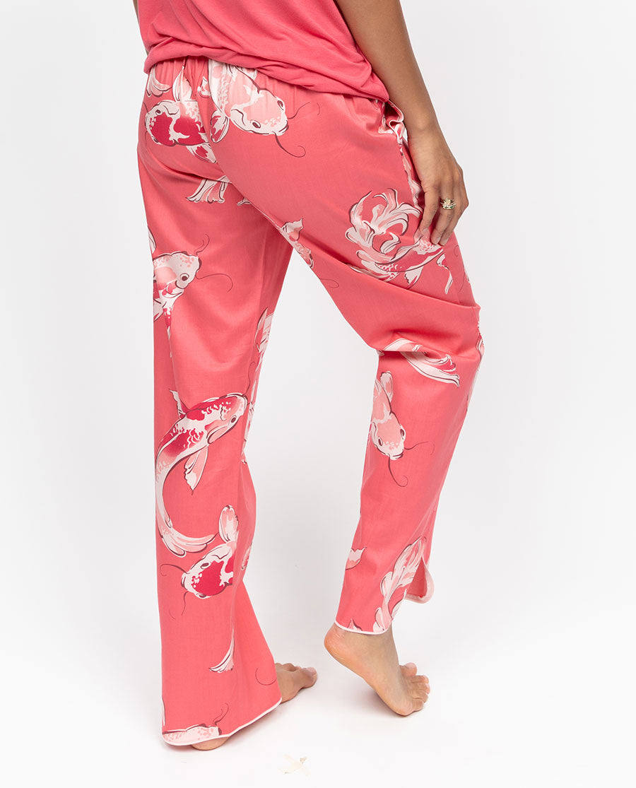 Amelia Womens Koi Fish Print Pyjama Bottoms