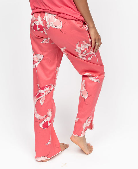 Amelia Womens Koi Fish Print Pyjama Bottoms