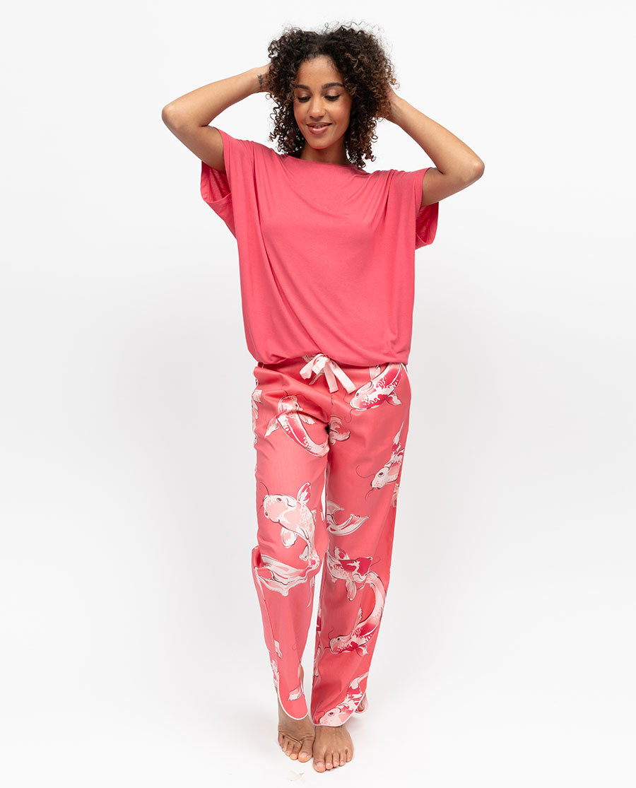 Amelia Womens Koi Fish Print Pyjama Bottoms