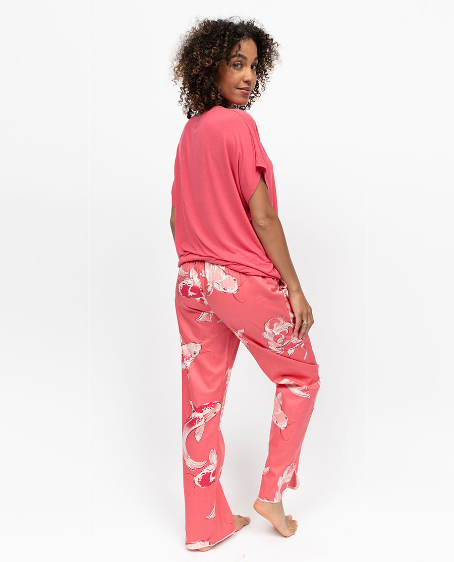 Amelia Womens Koi Fish Print Pyjama Bottoms