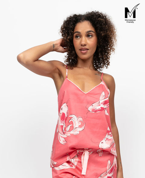 Amelia Womens Koi Fish Print Cami
